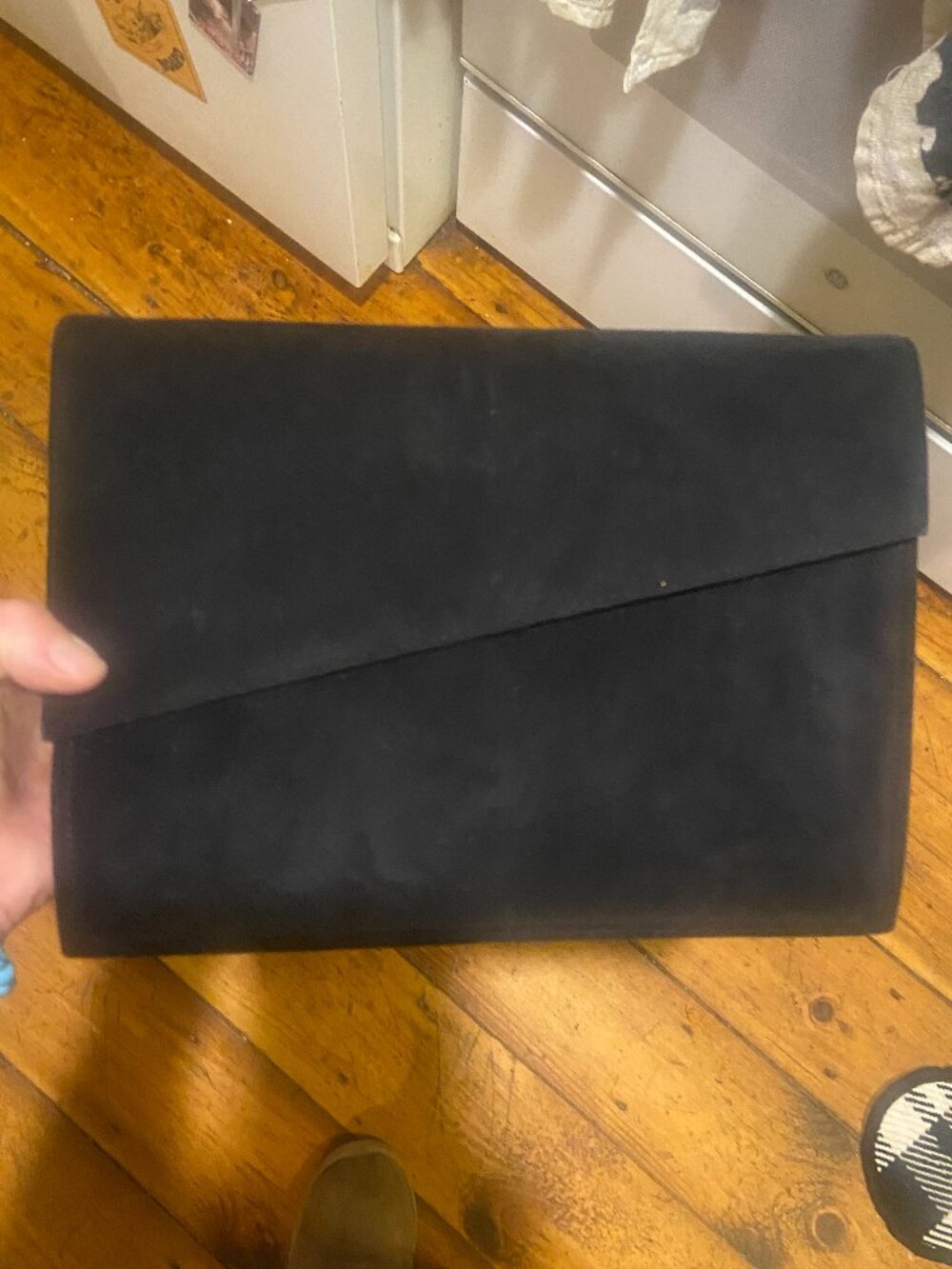SCEPI Vintage Made In Italy Black Suede Shoulder Bag